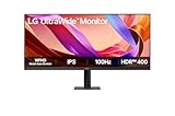 LG UltraWide 34U511A-B Monitor, 34', UWFHD (2560x1080), 100Hz, 5ms, IPS, 99% sRGB, DisplayHDR™400, Super Resolution+, Black Stabilizer, HDMI, DisplayPort, Lesemodus, HDR Effekt, Schwarz