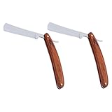 VALICLUD 1 Satz Farbiger Holzrasierer Rasierapparat Rasieren Doppelt Klingen Handhaben Werkzeug Rasierer Für Männer Herren Rasierer Rasiermesser Für Männer Brown 2 Stück