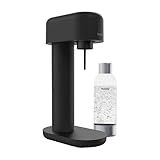 Mysoda: Stilvoller Ruby 2 Wassersprudler aus robustem Aluminium (ohne CO2-Zylinder) mit hochwertiger 1-Liter-Wasserflasche in Premiumdesign - Ganz Schwarz