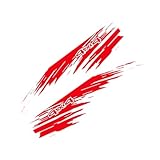 harayaa 2 Stück Dekorative Motorhaubenaufkleber, Wasserfest, Kratzfest, Fensterdekoration, Geeignet für Autos, Wohnmobile, LKWs, Nutzfahrzeuge, Rot