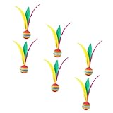 Parliky 6 Stück Teiliges Badminton spielset für Langlebige Outdoor spielzeuge Interaktive mit Elastischen Schaumstoffbällen Fördert Koordination und Fitness für Jungen und Mädchen