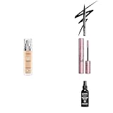 L’Oréal Paris Make-Up Must-Haves Set: L’Oréal Paris True Match Foundation, NYX Professional Makeup Epic Ink Eyeliner, Maybelline Sky High Mascara (Doppelpack) und NYX Professional Makeup Setting Spray