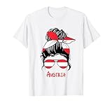 Österreich Mädchen Österreich Frau Flagge T-Shirt