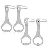 BESTYASH 4 Stück Einkaufswagenchip Edelstahl Schlüsselanhänger mit Ergonomischem Design Tragbar und Leicht für Supermarkt trolley Praktischer Einkaufswagen Token Anhänger