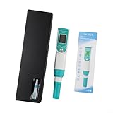 Eawfgtuw Digitales pH-Testgerät für Lebensmittel und Erde mit Sonde, 7,6 cm, pH- und Temperaturprüfgerät mit automatischer Kalibrierung, Grün + Weiß