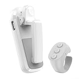 Kabellose Fernbedienung für Kindle-Tablets und mobile Geräte, Seitenumkehrer, Klicker, 5 m Reichweite für Kamera-Videoaufnahmen (Jx-07) Weiß