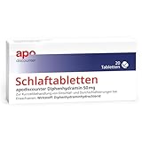 apodiscounter Schlaftabletten Diphenhydramin 50 mg - Effektive Hilfe zum Einschlafen und bei Durchschlafstörungen - 20 Stück