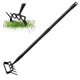 Gartenhacken zum Unkrautjäten, Werkzeug für Hacken mit Halterung für Garten mit verstellbarem Ring, Langer Griff-157cm, verstellbar, zum Jäten