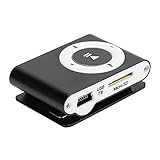 Mp3 Player,Mp3 Player Mit Kopfhörer,Ipod Shuffle,-Musik-Player,Tragbarer Digitaler Musik-Media-Player Minimp3-Backclip-Player Mit Kopfhörer Und USB-Kabel (Schwarz)