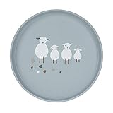 LÄSSIG Kinder Teller ohne Melamin, BPA-frei, für Spülmaschine und Mikrowelle/Plate Tiny Farmer Sheep