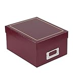 IDEAL TREND Tradition Photo Box für 700 Fotos in 10x15 cm – Fotobox mit edler Prägung: Farbe: Bordeaux