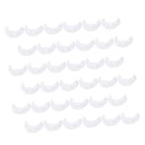 SHINEOFI 100 Stück Teiliges Bartnetz aus Weichem Nylon mit Elastischen Schlaufen Atmungsaktiv Komfortabel Sicher Herren Bartschutz für Gastronomie Friseur und Lebensmittelservice Weiß