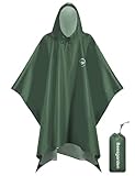 Beesgarden Leichter Wasserdichter Regenponcho mit TPU-Beschichtung, 8000mm Wasserdichte Bewertung, Damen Herren Tragbares Atmungsaktiver Wiederverwendbar Regenjacken für Wandern Angeln Camping Fahrrad