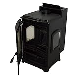 Lux Pelletofen mit dreifachem Glas, 7 kW, hohe Temperaturbeständigkeit, 5 mm dick, 7 kW, Kapazität 8 kg