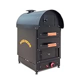 Gasgebackener Kartoffelofen, 2 Schubladen, kommerzieller Edelstahl-Kumpir-Ofen für Restaurants und Cafés, funktioniert mit LPG oder NG, Piezozündung und Sicherheitsgasventil, CE-zertifizierter