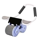 Roller AB – Core-Trainingsgerät | Doppelrad-Set | Widerstandsbänder | Konvertierbare Rolle für AB-Räder mit großer Kniematte | Bauch-Worfübung