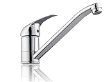 HENGBIRD Wasserhahn Küche Chrom, spülarmaturen küche 360°Schwenk, Verchromte Einhebel Küchenarmatur für Einzel und Doppelspülen kalte und heiße Einstellungen wasserhahn küche Geeignet für Küche,Bad