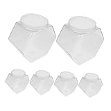 Alipis 6 Stück Teiliges Transparente Sechseckige Candy Dosen aus Kunststoff mit Deckeln Wiederverwendbare Aufbewahrungsbehälter für Süßigkeiten Snacks und Partybedarf Praktische