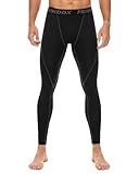 Roadbox Kompressionshose für Herren - für Sport, Training, Fitness, Fitness, Laufen, Radfahren, Yoga, Wandern, Basketball, XXXL, Black
