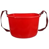 COSMEVIVI Beerenpflückkorb, freihändiger Obstpflückeimer mit verstellbarem Riemen, Erntekorb für den Garten im Freien, Aufbewahrungseimer für die Gartenarbeit im Hof, Rot