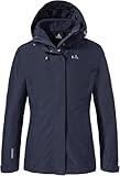 Schöffel Damen 3in1 Jacket Style Okere WMS, wasserdichte, atmungsaktive Outdoorjacke mit herausnehmbarer Fleecejacke, warme 3in1 Jacke mit verstellbarer Kapuze, navy blazer, 38