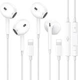 2er Pack MFi-zertifizierte In-Ear-Kopfhörer für iPhone,HiFi-Stereo-Sound kabelgebunden Ohrhörer,Eingebautes Mikrofon & Lautstärkeregler Kompatibel mit iPhone 14/Pro Max/Pro/13/12/11/SE/XS/XR/8/7/Plus