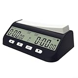 Zilimontt Schachuhr Digitaluhr Timer mit Bonus & Verzögerung Countdown-Funktion, für chinesisches Schach, für internationales Schach, Go und verschiedene Schachspiele