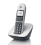Motorola Voice – CD5001 Schnurloses Tischtelefon, Ideal für Senioren, Anrufblockierung, Große Tasten, Freisprecheinrichtung, Nachtmodus – Weiß