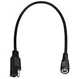 Qsvbeeqj SAE-Stecker auf DC5,5 x 2,1 mm Buchse, Konverter-Adapterkabel SAE auf DC5521 Anschlussleitung für Autos, Motorräder, Motorradzubehör