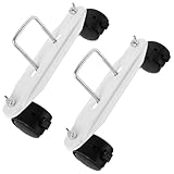 Healeved 2 Paar Heizkörperrollenhalterung mit 360° schwenkfunktion Stabile Stahl und Abs Rollenhalter für Ölgefüllte Elektroheizungen Rutschfester Fuß mit Stützbügel für Innenheizung