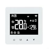 Floweringbeter Für Tuya WiFi Smart Thermostat Batteriebetriebener Temperaturregler Gaskessel Kompatibel App Fernbedienung Wochenprogrammierbar