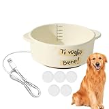 Beheizter Wassernapf - Beheizter Haustiernapf aus Keramik, Heiznapf für Hunde | Automatische Konstante Temperatur Tränke für Hunde, Katzen, Kaninchen, Vögel, p