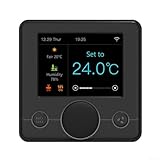Programmierbar für TUYA Smart WiFi Thermostat, intelligenter Fußbodenheizungstemperaturregler, Wasserboiler-Heizungsthermostat (16 A elektrische Heizung (schwarz))