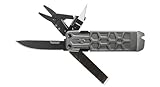 Gerber Multifunktionswerkzeug mit 10 Funktionen, Messer mit glatter Klinge, LockDown Pry, Aluminium/5Cr15MoV, Grau, 31-003706