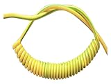 Einadriges Erdungskabel mit Federspirale, Gelb-Grün, 7–20 AWG, 1–5 m langes, teleskopisches, schrumpfbares Kupferkabel, 1 Stück(9awg 6mm²,Stretch 4 Meters)