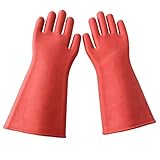 Pineeseatile Sicherheitsarbeitshandschuhe, Gummi 12 -kV -Sicherheits -Elektrik -Schutzhandschuhe, Hochleistungs -isolierte Handschuhe, (L, 41 cm) Sicherheitsarbeit Handschuhe