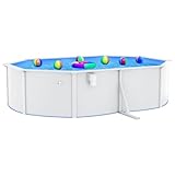 Pool mit Stahlwand Oval 490x360x120 cm,93264