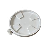 CFY652 Untersetzer Blumentopf Runder Blumentopf, bewegliches Tablett mit Rad, Untertasse, Pflanzenständer Dekorativ(Weiß,XL)