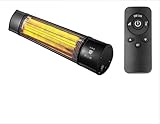 2400W Elektrischer Infrarot-Heizstrahler, Außenheizstrahler mit Fernbedienung, 24-Stunden-Timer, KI zum Energiesparen, 3 Stufen, Raumheizer für Garten/Wohnzimmer/Restaurant/Garten
