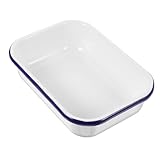 Hemobllo Backgeschirr Kuchenform Backen Lagerung Weiß Aluminium Ofenschale Backform Emailliert Braten Hausgemacht Kekspfanne Kochen Non -stick -pfanne Rechteckig Pan Muffin Groß Für Emaille