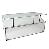 NATIV Frühbeetkasten mit Hohlkammerplatten, Frühbeet mit Aluminium-Rahmen, Hochbeet-Abdeckung mit arretierbarem Dach, Frühbeetaufsatz für Hochbeet 100 x 60 cm, Mini Gewächshaus