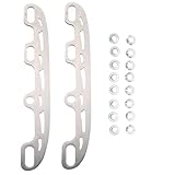 GARVALON Edelstahl Eislaufkufen Rollschuh Ersatzklingen mit Randstoppern Langlebige Metallkufen Skate zubehör für Outdoor und Hockey Erwachsene