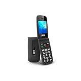 SPC Titan 2 – Klapphandy für Senioren, 4G, große Tasten, lauter Klingelton (105 dB), 2,4”-Display | Einfach zu bedienen und fern-konfigurierbar | 3 Direktwahltasten | Akku hält bis zu 7 Tage – Schwarz