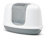 Katzentoilette Eck-Toilette Nestor Corner passt in Jede Ecke Weiss-grau