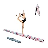 FBSPORT Schwebebalken Kinder 270cm Faltbarer Balken Turnen Balance Beam für Zuhause Training Klappbarer Schwebebalken Gymnastik Gymnastikbalken mit Rutschfestem Boden und Tragetasche