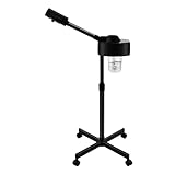 LENJKYYO Ozon-Gesichtsdampfer 750W Kosmetikstudio Gesichtssauna Verdampfer Gesichtsdampfer Bedampfer 360° Drehbaren Düse Einziehbarer Design Gesichtsdampfer für die Hautpflege