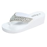 Riemchensandalen Sandalette Silber Plateau Römersandalen Damen Glitzerschuhe Fasching Sandalen Damen Sommer Elegant Schwarz Damen Zehentrenner Sandalen Sommerschuhe Damen Bequem Slipper Sandaletten