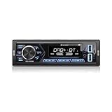 Caliber Autoradio Bluetooth 1DIN, DAB+/FM Tuner, 4x55W, USB/Micro SD, 2.1A Ladefunktion, Aux-in, Freisprecheinrichtung, RCA Ausgang, DAB+ Antenne, MP3/WMA/APE/FLAC/AAC