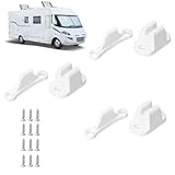 Ylinwtech 3 Stück Türstopper Wohnwagen Zubehör,Hochwertiger Kunststoff Türhalter,Wohnmobil Weiß Türschnapper und Türfeststeller,für Wohnwagen Wohnmobil Boot