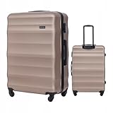 Koffer großes robustes Reisegepäck auf 4 Rollen mit ABS- WINGS